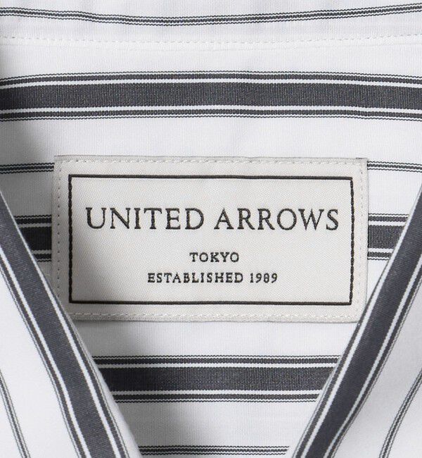UNITED ARROWS「THOMAS MASON オルタネイトストライプ ショートポイント レギュラーカラーシャツ」|シャツ・ブラウス|