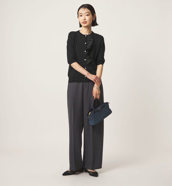 UNITED ARROWS green label relaxing「フリル ショートスリーブ ニット カーディガン」|カーディガン|