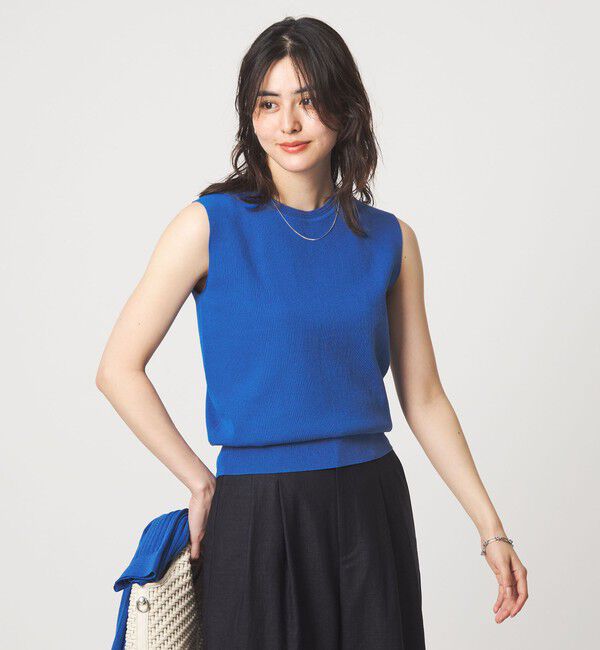 UNITED ARROWS green label relaxing「ブライトシアー ノースリーブ ニット」|ニット・セーター|COBALT