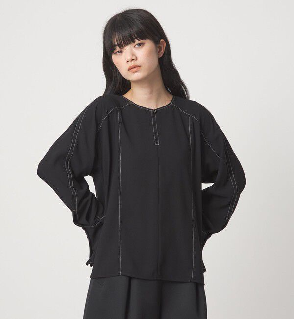 EMMEL REFINES「＜EMMEL REFINES＞EM ハイショク ステッチ 2WAY ブラウス」|シャツ・ブラウス|