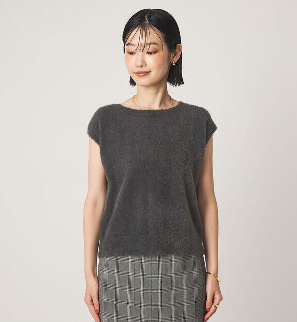 UNITED ARROWS green label relaxing「フラッフフェザー 2WAY フレンチスリーブ ニット」|ニット・セーター|