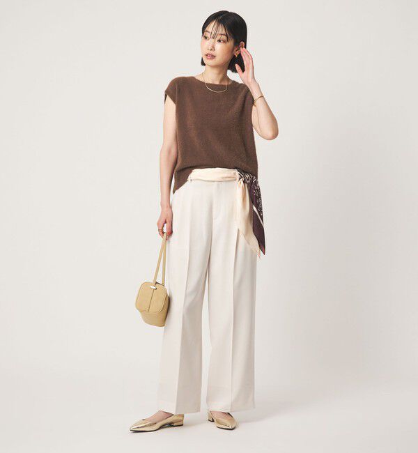 UNITED ARROWS green label relaxing「フラッフフェザー 2WAY フレンチスリーブ ニット」|ニット・セーター|