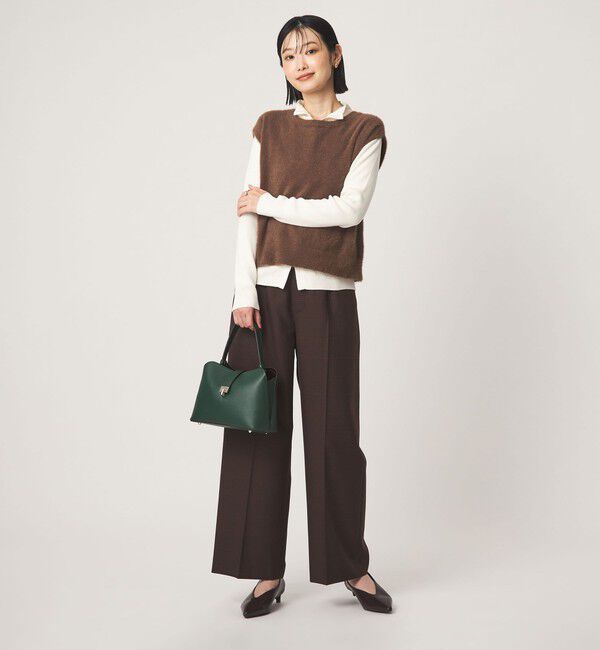 UNITED ARROWS green label relaxing「フラッフフェザー 2WAY フレンチスリーブ ニット」|ニット・セーター|