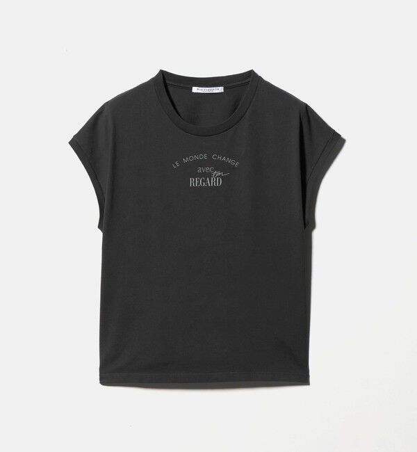BEAUTY&YOUTH UNITED ARROWS「コットン ロゴプリント フレンチスリーブ Tシャツ」|Tシャツ・カットソー|