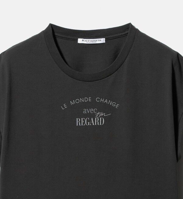BEAUTY&YOUTH UNITED ARROWS「コットン ロゴプリント フレンチスリーブ Tシャツ」|Tシャツ・カットソー|