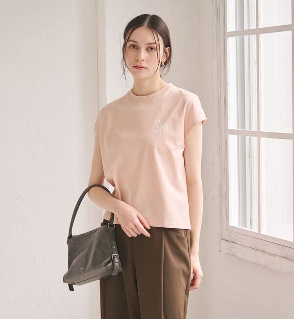 BEAUTY&YOUTH UNITED ARROWS「コットン ロゴプリント フレンチスリーブ Tシャツ」|Tシャツ・カットソー|