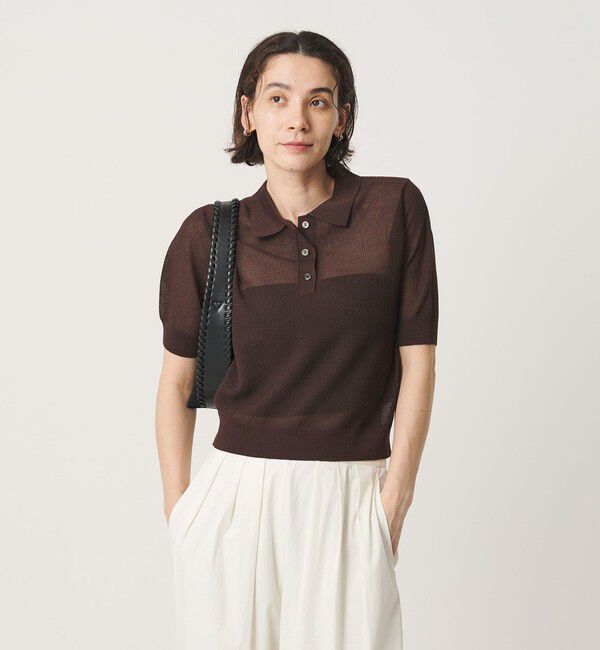 BEAUTY&YOUTH UNITED ARROWS「メッシュ ポロニット プルオーバー ウォッシャブル」|ニット・セーター|