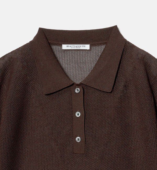 BEAUTY&YOUTH UNITED ARROWS「メッシュ ポロニット プルオーバー ウォッシャブル」|ニット・セーター|