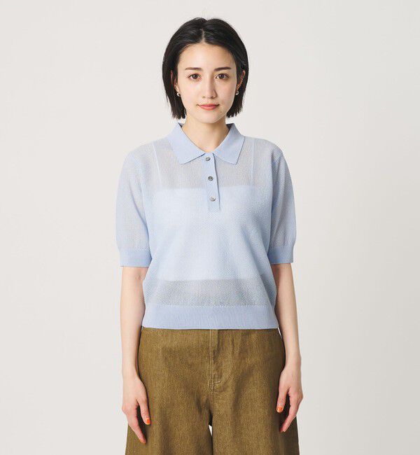 BEAUTY&YOUTH UNITED ARROWS「メッシュ ポロニット プルオーバー ウォッシャブル」|ニット・セーター|