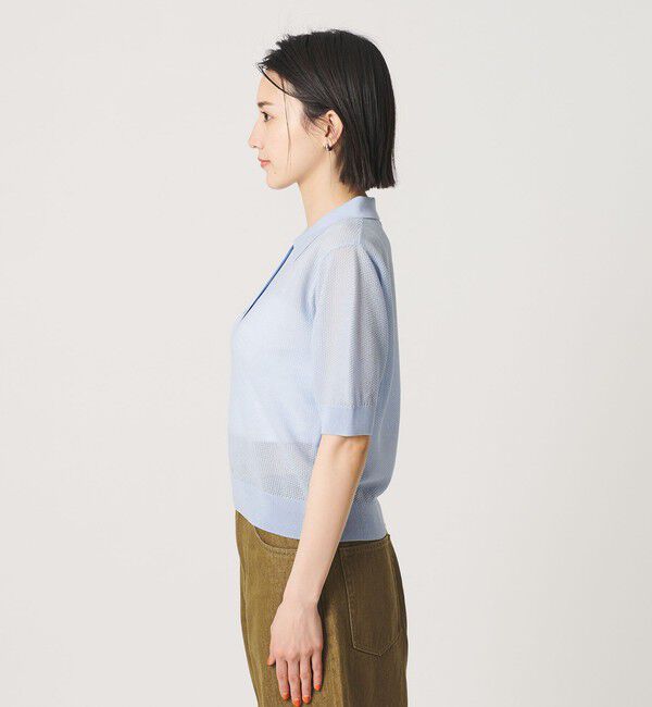 BEAUTY&YOUTH UNITED ARROWS「メッシュ ポロニット プルオーバー ウォッシャブル」|ニット・セーター|