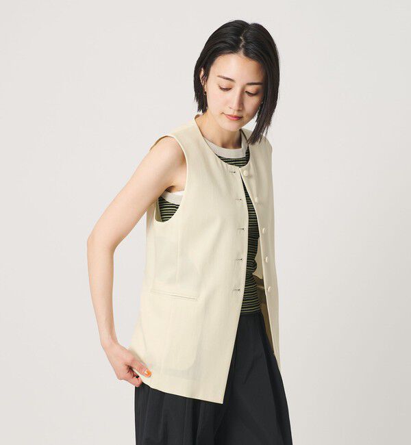 BEAUTY&YOUTH UNITED ARROWS「セルロースナイロンオックス クルーネック ベスト」|ベスト・ジレ|