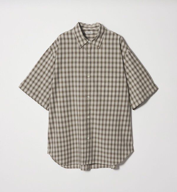 STEVEN ALAN「＜Steven Alan＞ オンブレー チェック レギュラーカラー シャツ」|シャツ・ブラウス|BEIGE