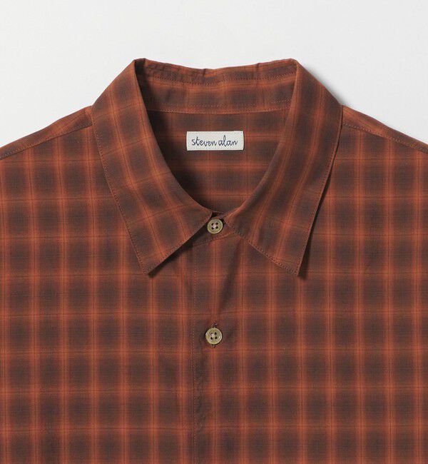 STEVEN ALAN「＜Steven Alan＞ オンブレー チェック レギュラーカラー シャツ」|シャツ・ブラウス|