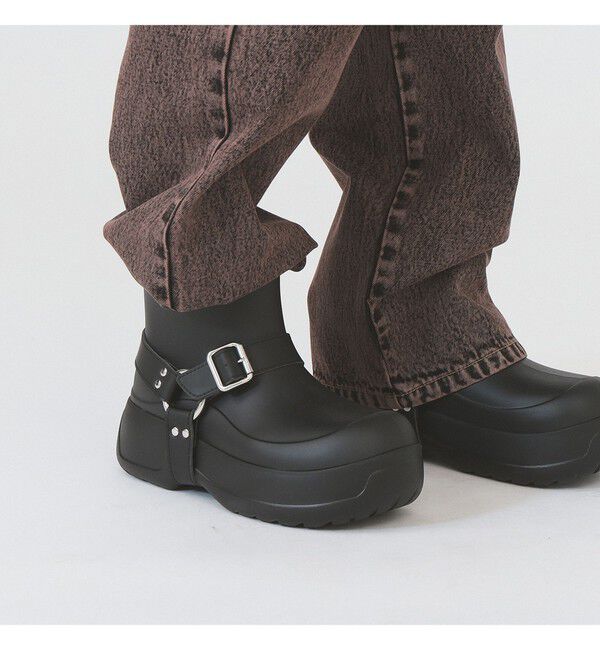 Ray BEAMS 「【WEB限定】SHAKA / オールウェザー リング ブーティー EV」|ロングブーツ|BLACK
