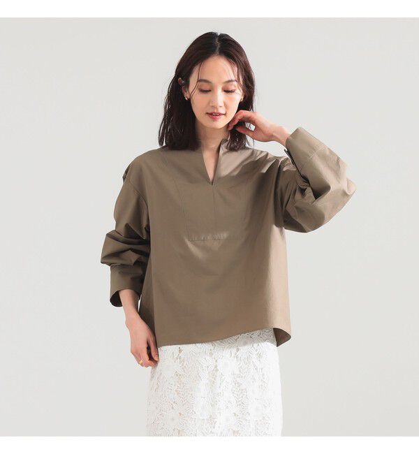 Demi-Luxe BEAMS 「ワイド カフス プルオーバー シャツ」|シャツ・ブラウス|