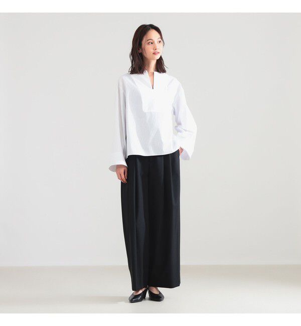 Demi-Luxe BEAMS 「ワイド カフス プルオーバー シャツ」|シャツ・ブラウス|