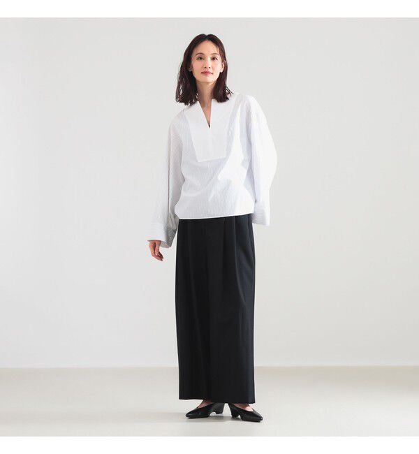 Demi-Luxe BEAMS 「ワイド カフス プルオーバー シャツ」|シャツ・ブラウス|