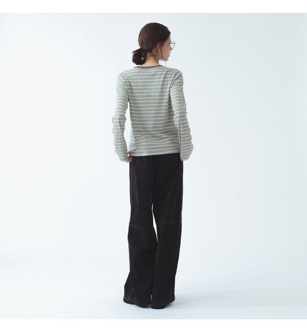 Ray BEAMS 「RIB ボーダー ヘンリーネック Tシャツ」|Tシャツ・カットソー|