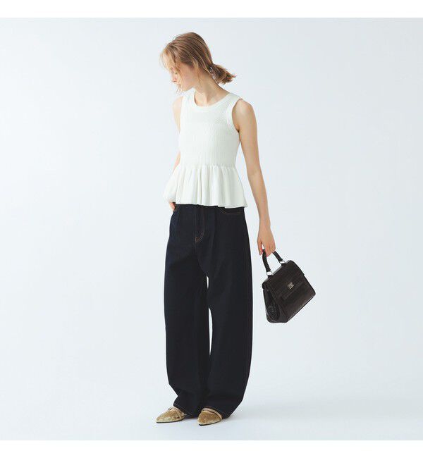 Ray BEAMS 「ギャザー ペプラム ノースリーブ トップス」|その他|