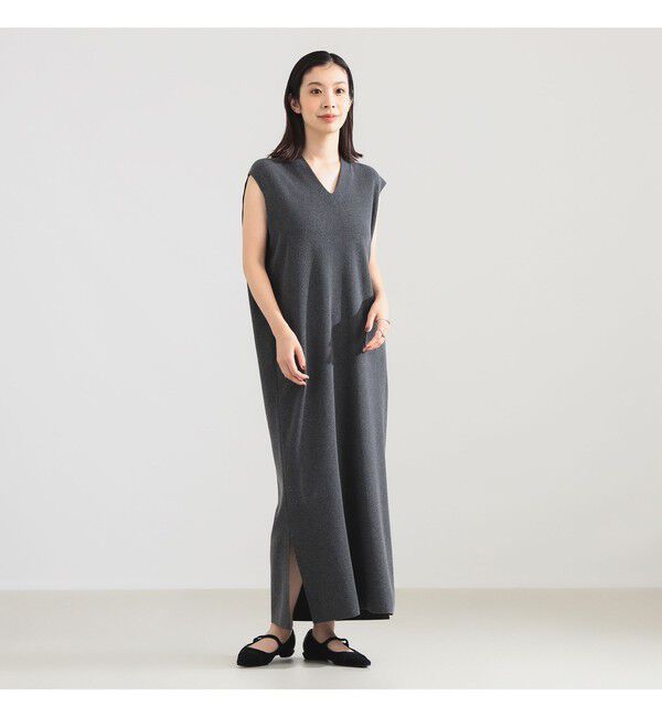 Demi-Luxe BEAMS 「AK+1 / 総針 Iライン ワンピース」|ワンピース|