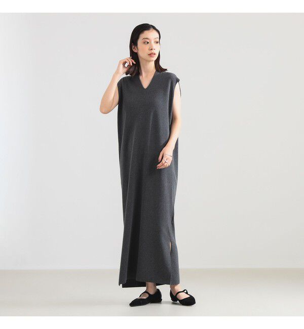 Demi-Luxe BEAMS 「AK+1 / 総針 Iライン ワンピース」|ワンピース|