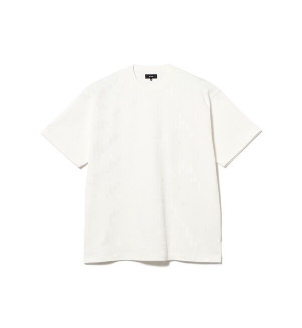 BEAMS「ストレッチ ワッフル Tシャツ【リラックスフィット】」|Tシャツ・カットソー|WHITE