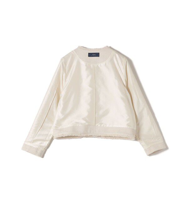 SHIPS for women「〈セレモニー対応可〉スラブ ツイード ノーカラー ジャケット（セットアップ対応）」|ノーカラージャケット|