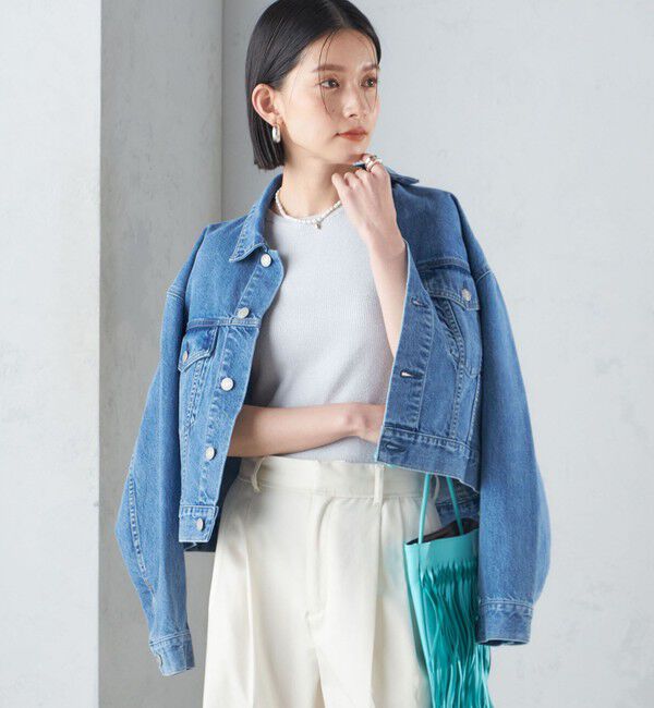 SHIPS for women「〈手洗い可能〉ラメ ノースリーブ ニット」|ニット・セーター|