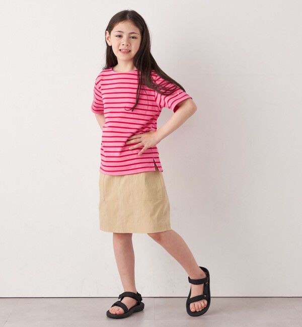 SHIPS any「SHIPS any:  マリンボーダー ボートネック Tシャツ<KIDS>」|Tシャツ・カットソー|
