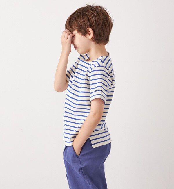 SHIPS any「SHIPS any:  マリンボーダー ボートネック Tシャツ<KIDS>」|Tシャツ・カットソー|