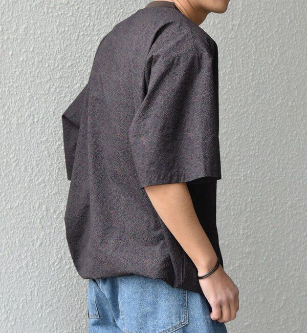 SHIPS any「SHIPS any:〈撥水/軽量/ストレッチ〉SOLOTEX(R) シアサッカー スピンドル Tシャツ(セットアップ対応)25SS◇」|Tシャツ・カットソー|