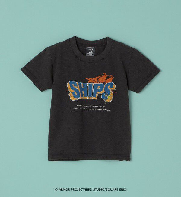SHIPS KIDS「DQVIIR &times; SHIPS:100～140cm  ロゴ Tシャツ〈KIDS〉」|Tシャツ・カットソー|ブラック