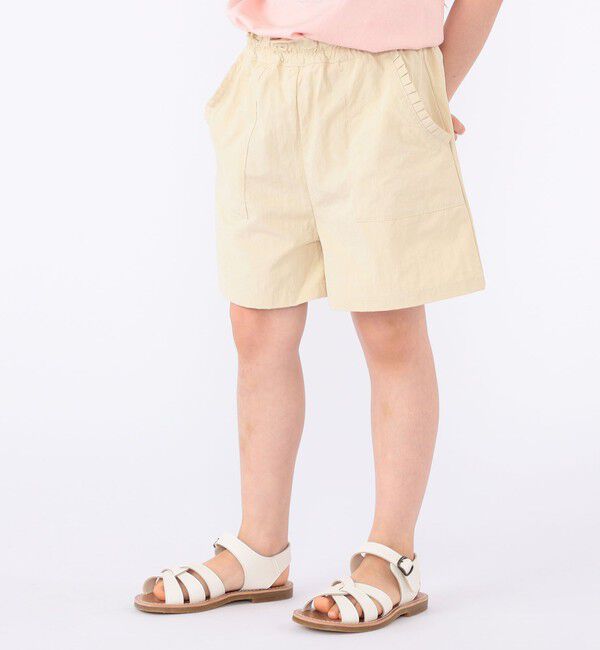 SHIPS KIDS「SHIPS KIDS:100～130cm /〈接触冷感/UVカット〉フリル デイリー ショーツ」|その他|ベージュ