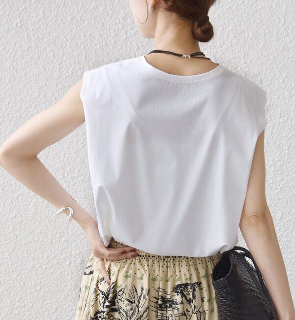 SHIPS for women「〈接触冷感/UVカット〉ガゼット デザイン 裾 ラウンド TEE」|Tシャツ・カットソー|