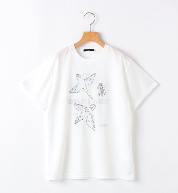 SHIPS KIDS「SHIPS KIDS:140～160cm /〈接触冷感/吸水速乾〉サマー トライアングル  Tシャツ」|Tシャツ・カットソー|オフホワイト