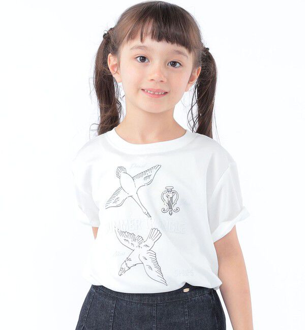 SHIPS KIDS「SHIPS KIDS:100～130cm /〈接触冷感/吸水速乾〉サマー トライアングル  Tシャツ」|Tシャツ・カットソー|オフホワイト