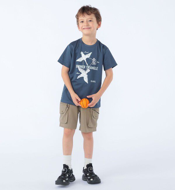 SHIPS KIDS「SHIPS KIDS:100～130cm /〈接触冷感/吸水速乾〉サマー トライアングル  Tシャツ」|Tシャツ・カットソー|