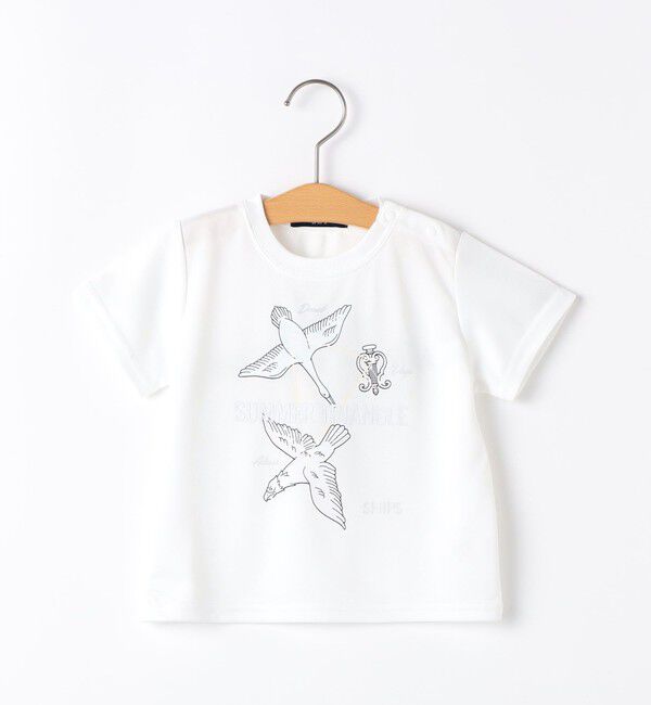SHIPS KIDS「SHIPS KIDS:80～90cm /〈接触冷感/吸水速乾〉サマー トライアングル  Tシャツ」|Tシャツ・カットソー|オフホワイト
