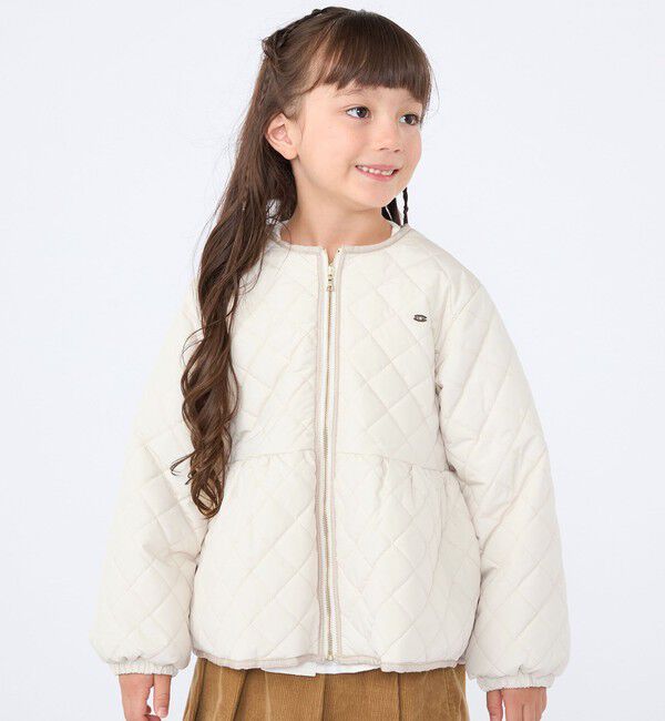 SHIPS KIDS「SHIPS KIDS:100～130cm /〈洗濯機可能〉 キルト ペプラム  ジップ ジャケット」|その他|