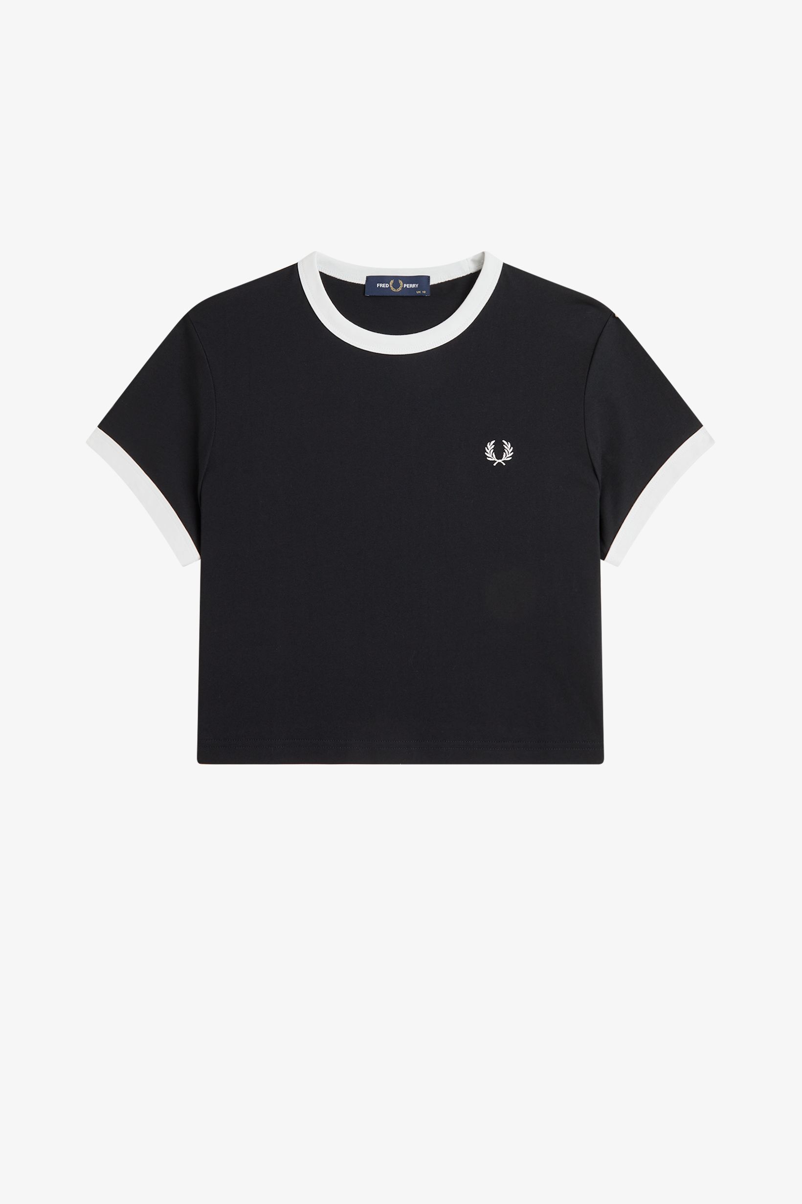 FRED PERRY 「Cropped Ringer T-Shirt／クロップドＴシャツ」|Tシャツ・カットソー|