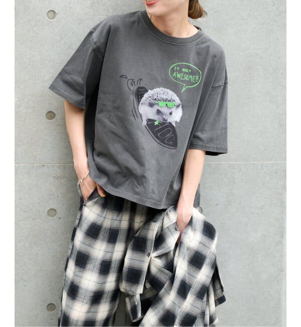 OUTDOOR PRODUCTS Usual Things「仙台店＆WEB限定 ピグメントカットオフ ZOO TEE」|Tシャツ・カットソー|グレー