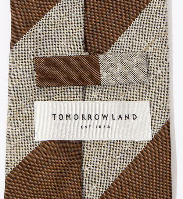 TOMORROWLAND GOODS「TOMORROWLAND シルクコットン レジメンタルストライプネクタイ」|ネクタイ・蝶ネクタイ|