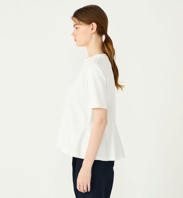 Ballsey「スーピマモクロディ ペプラムTシャツ」|Tシャツ・カットソー|