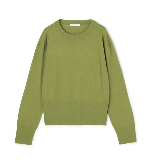 GALERIE VIE「【WEB先行予約】プレーンウール クルーネックプルオーバー」|ニット・セーター|55 グリーン