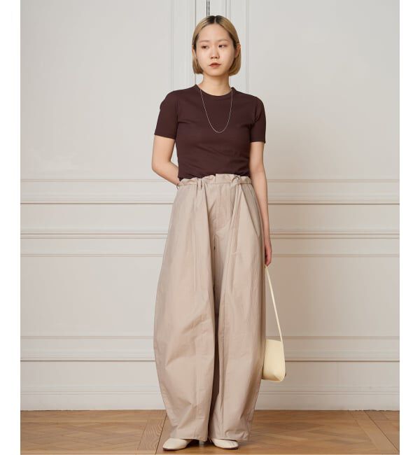 IENA LA BOUCLE「《接触冷感/撥水》IENA LA BOUCLE タッサーパラシュートバルーンスラックス」|スラックス|