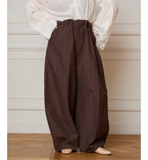 IENA LA BOUCLE「《接触冷感/撥水》IENA LA BOUCLE タッサーパラシュートバルーンスラックス」|スラックス|