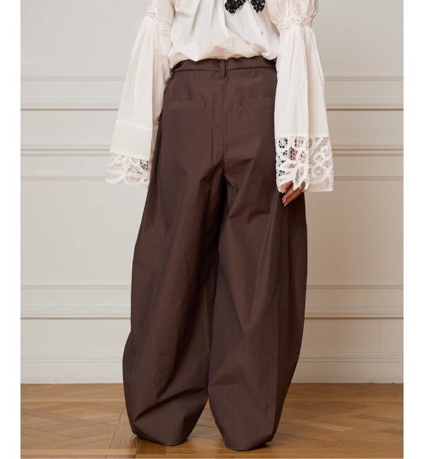 IENA LA BOUCLE「《接触冷感/撥水》IENA LA BOUCLE タッサーパラシュートバルーンスラックス」|スラックス|