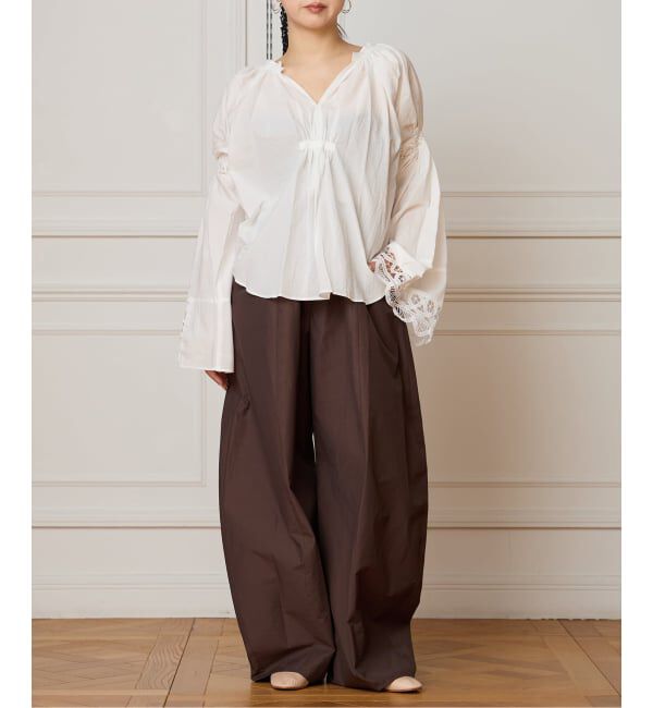 IENA LA BOUCLE「《接触冷感/撥水》IENA LA BOUCLE タッサーパラシュートバルーンスラックス」|スラックス|