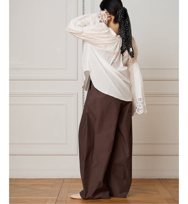 IENA LA BOUCLE「《接触冷感/撥水》IENA LA BOUCLE タッサーパラシュートバルーンスラックス」|スラックス|