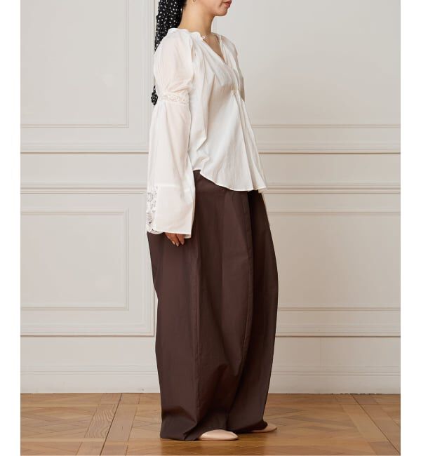 IENA LA BOUCLE「《接触冷感/撥水》IENA LA BOUCLE タッサーパラシュートバルーンスラックス」|スラックス|